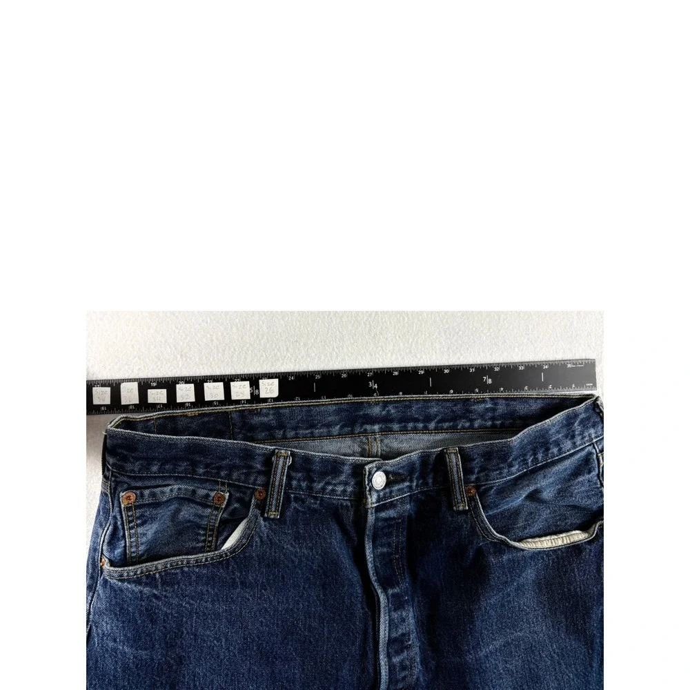 Vintage Levi's 501 Original Jeans Mens 38x30 Blue Denim Dark Wash Straight Leg‎